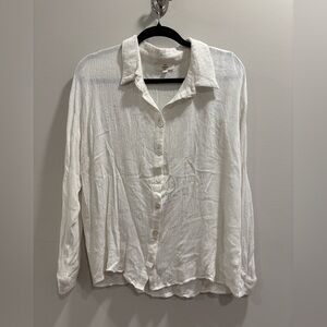 Entro Button up Long Sleeve Blouse Size L